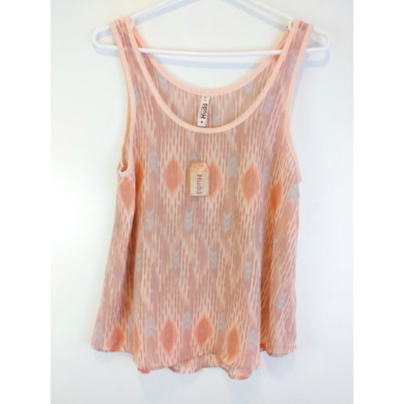 New With Tag Mudd Tank Top Sleeveless Scoop Neck Medium - Picture 5 of 11